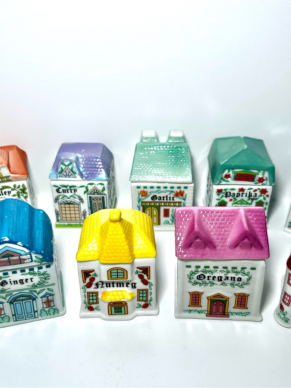 Vintage 1989 Lenox Porcelain 80’s Spice Jars Lot X13, Rare, Collectors Lot - Picture 4 of 9
